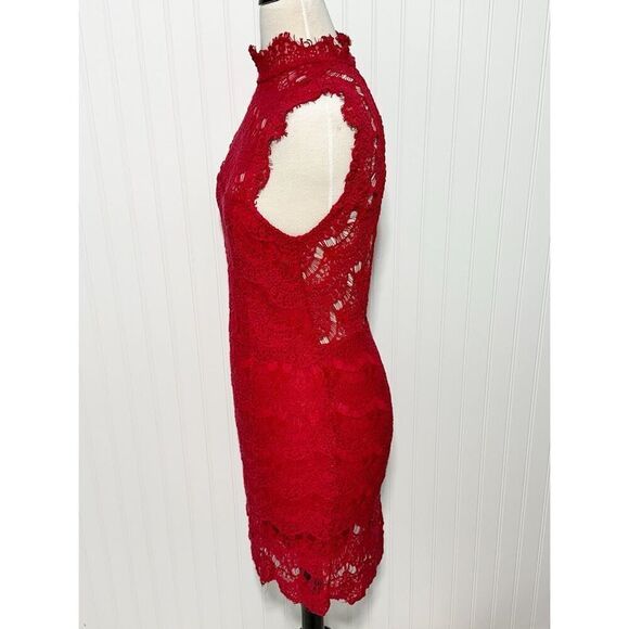 Intimately Free People Women's Daydream Lace Mini Dress Red‎ Medium - Picture 9 of 12